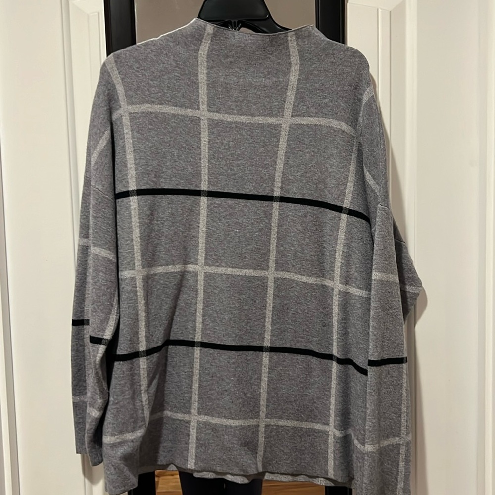 Tunic length mock neck sweater